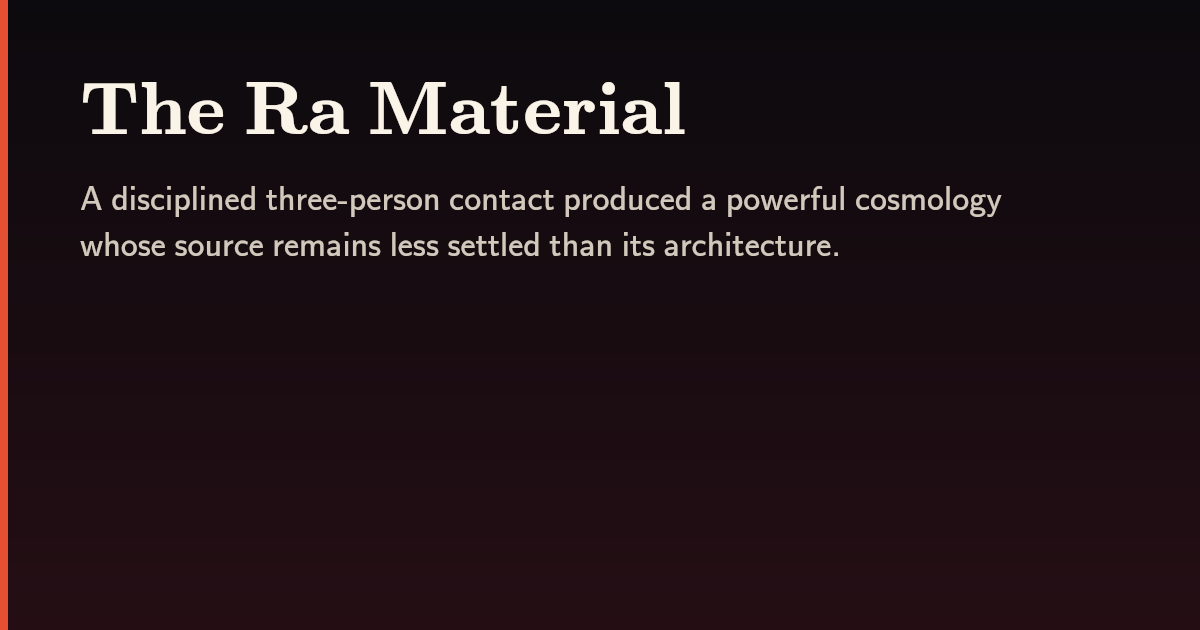 The Ra Material — TIMEWAR//WIKI